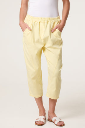 Magic Plain Stretch Capri Trousers