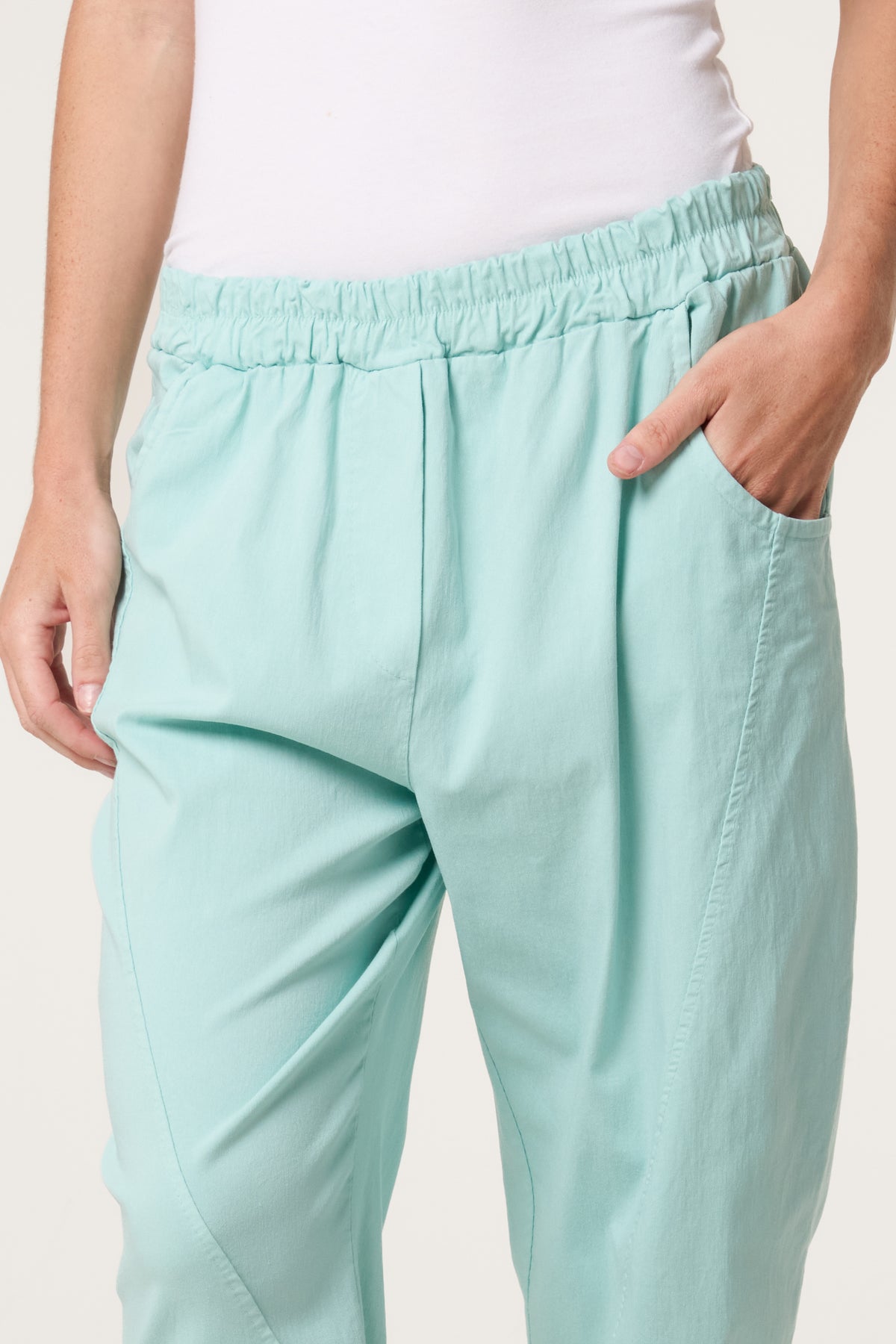 Magic Plain Stretch Capri Trousers