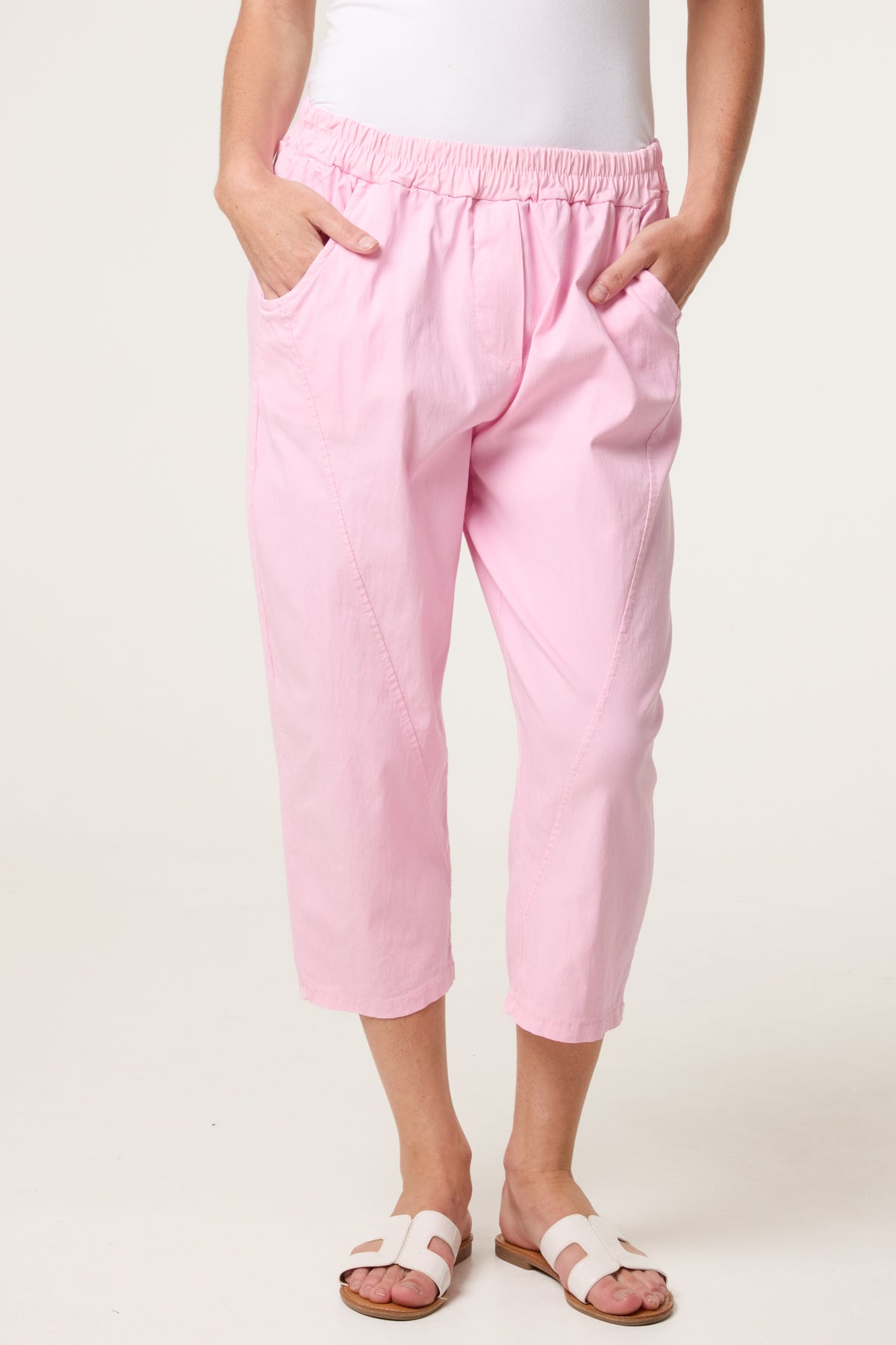 Magic Plain Stretch Capri Trousers
