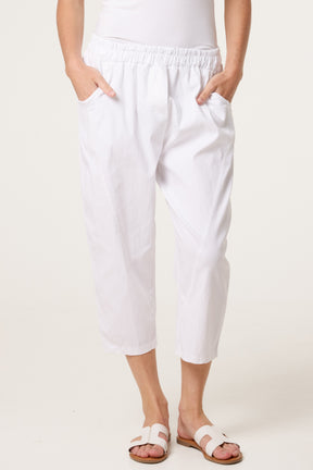Magic Plain Stretch Capri Trousers