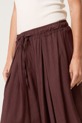 Wide Leg Crinkle Trouser
