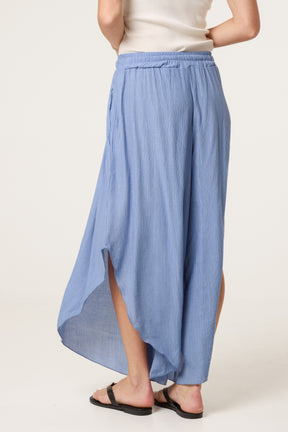 Wide Leg Crinkle Trouser