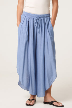 Wide Leg Crinkle Trouser