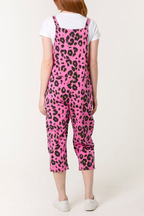 Leopard Print Dungarees