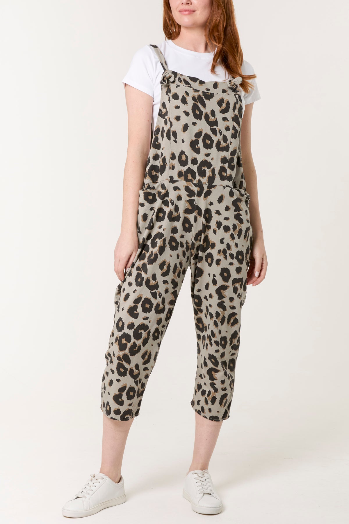 Leopard Print Dungarees