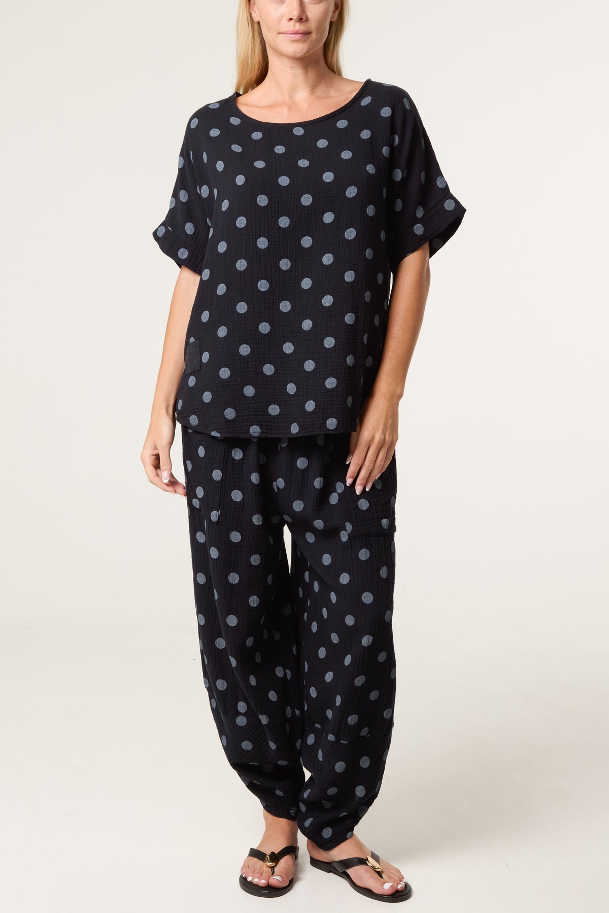 Cheesecloth Polka Dot Co-Ord