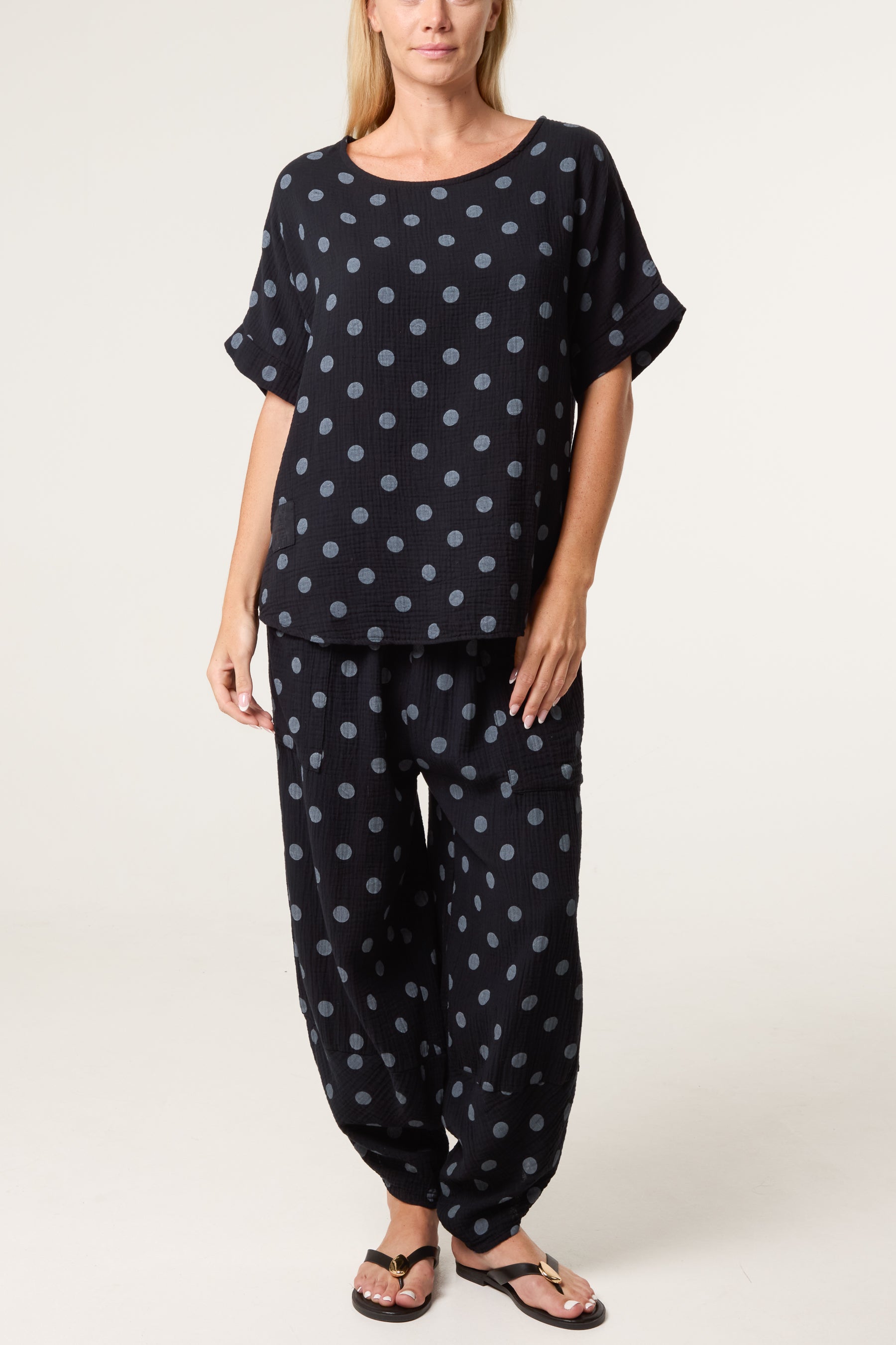 Cheesecloth Polka Dot Co-Ord