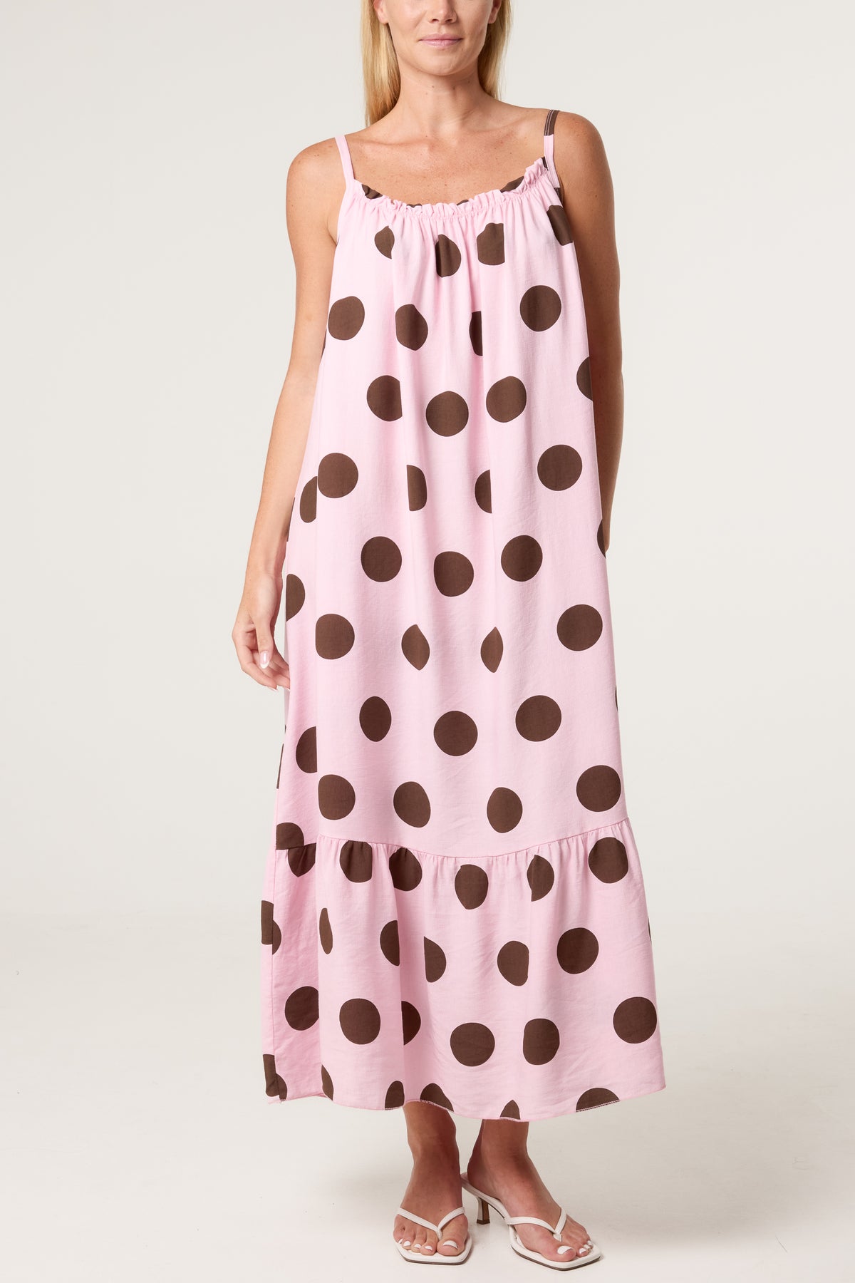 Polka Dot Cami Maxi Dress