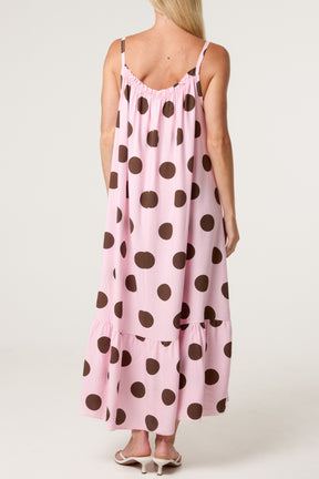 Polka Dot Cami Maxi Dress