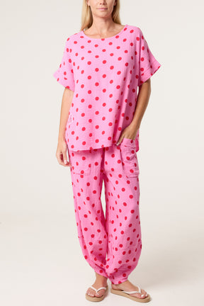 Cheesecloth Polka Dot Co-Ord
