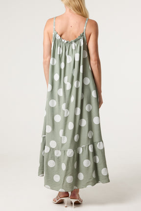 Polka Dot Cami Maxi Dress