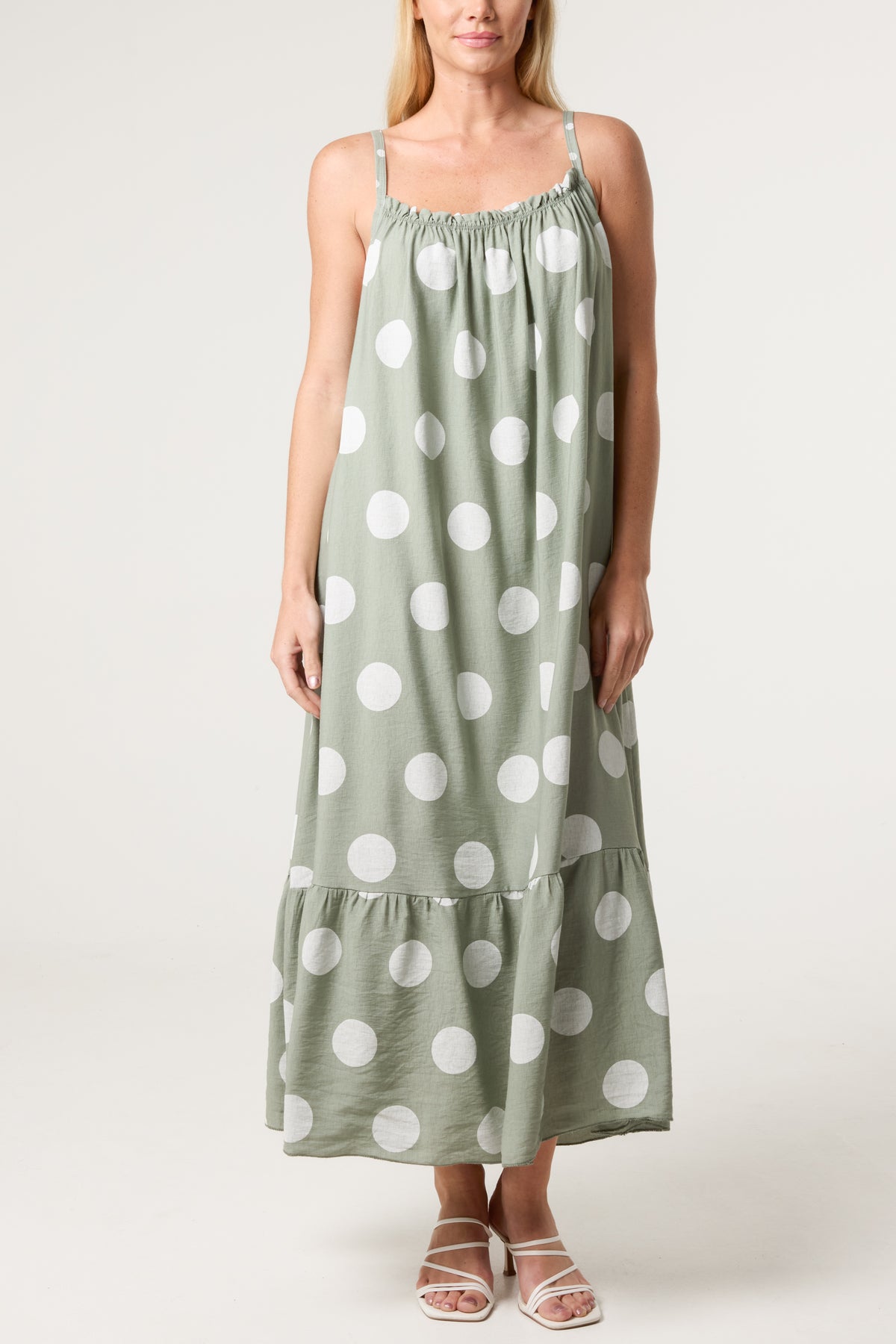 Polka Dot Cami Maxi Dress