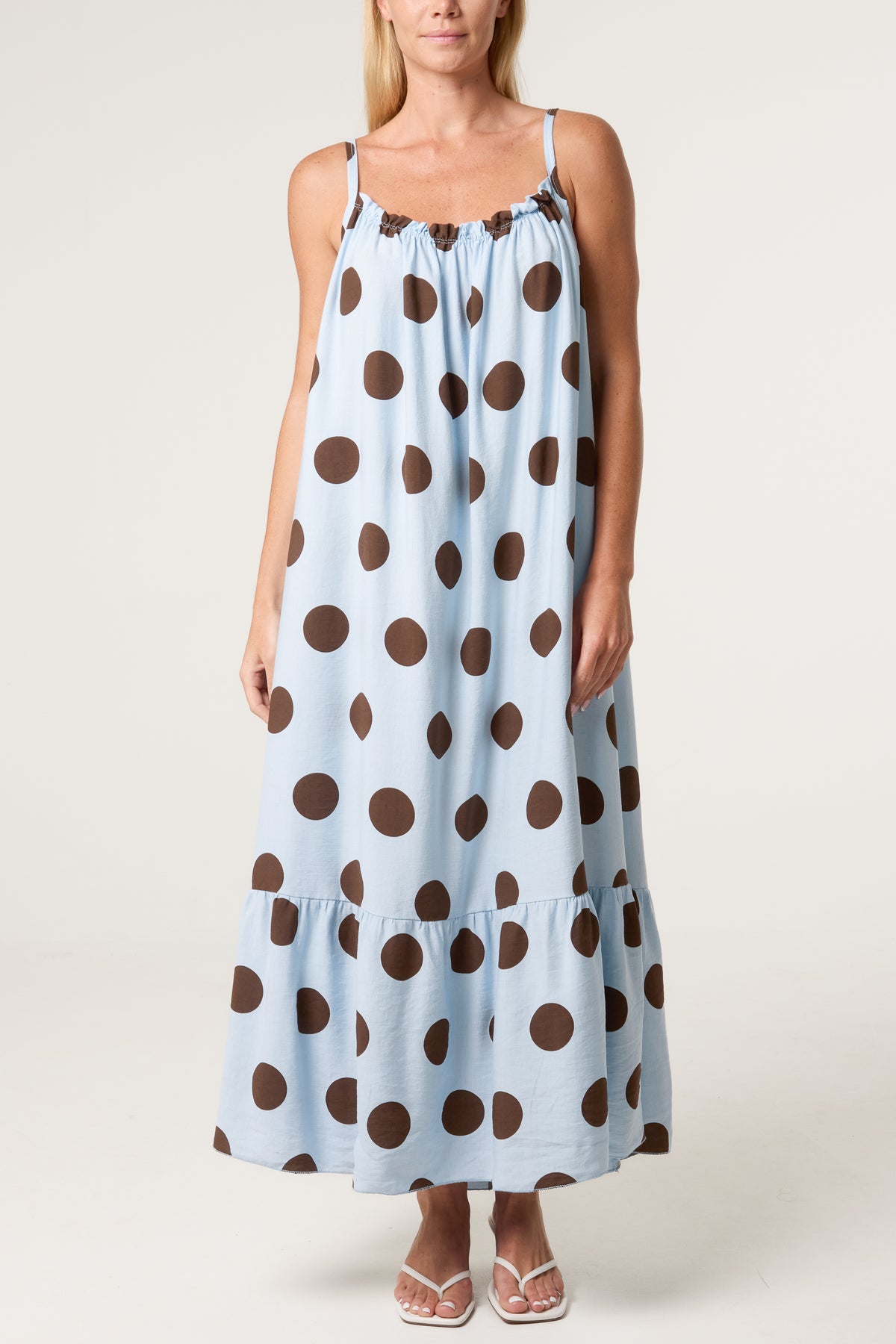 Polka Dot Cami Maxi Dress