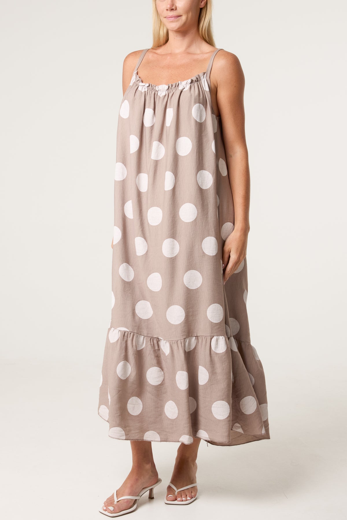 Polka Dot Cami Maxi Dress