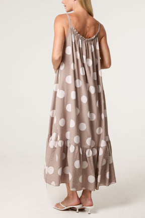 Polka Dot Cami Maxi Dress