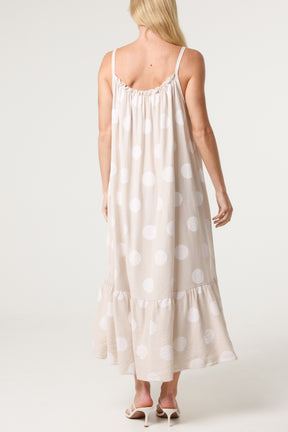 Polka Dot Cami Maxi Dress