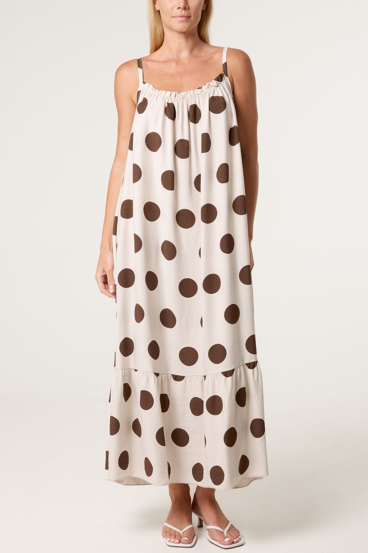 Polka Dot Cami Maxi Dress