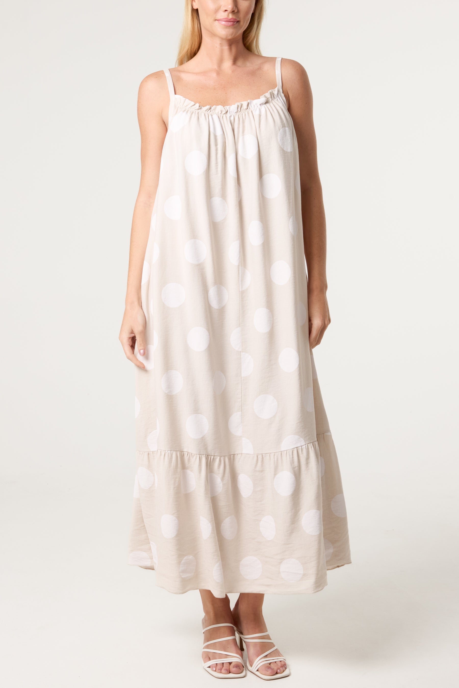 Polka Dot Cami Maxi Dress