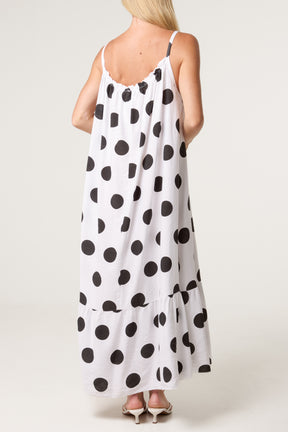 Polka Dot Cami Maxi Dress