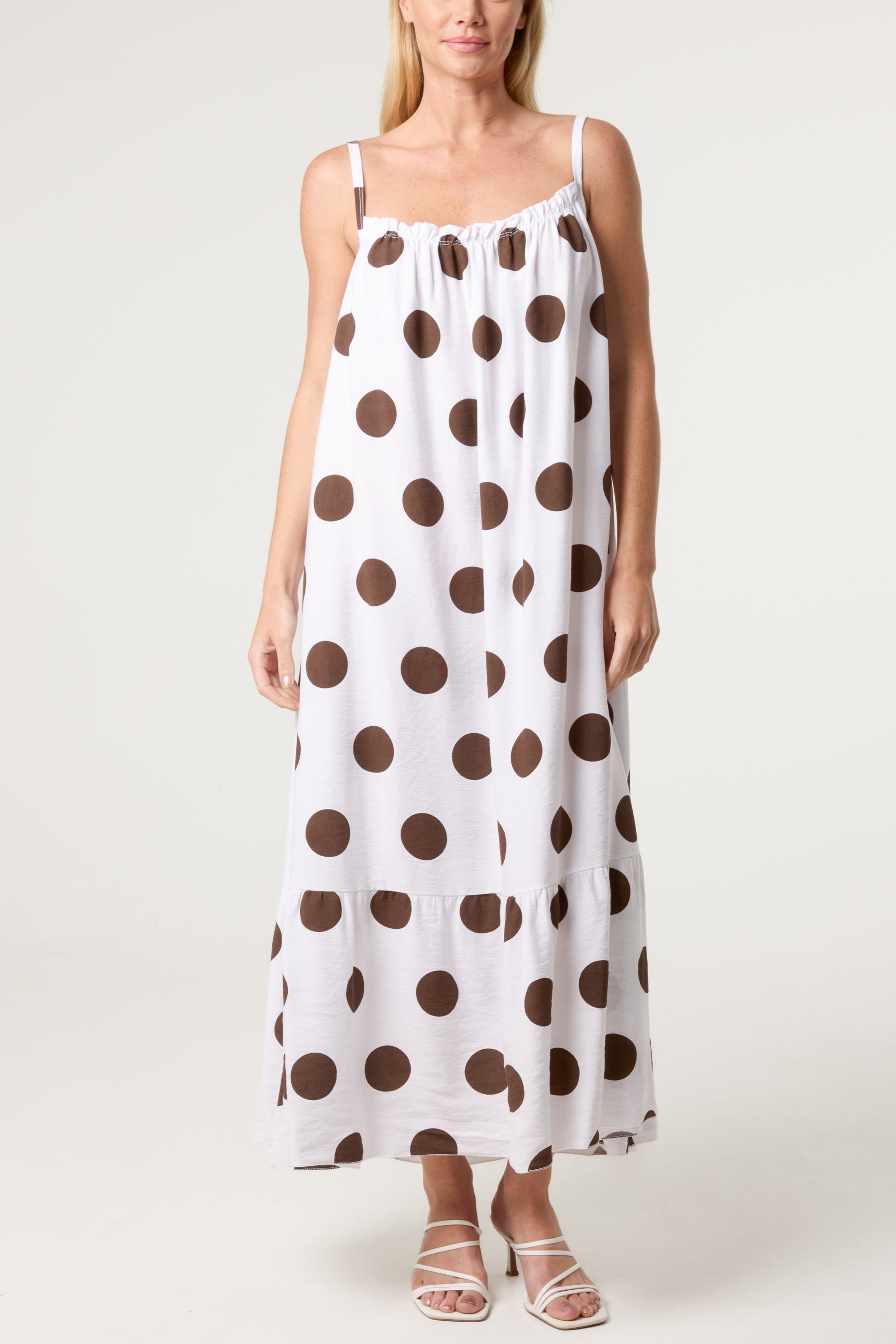 Polka Dot Cami Maxi Dress