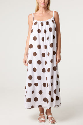 Polka Dot Cami Maxi Dress