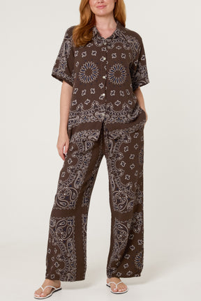 Button Through Shirt & Bandana Trousers