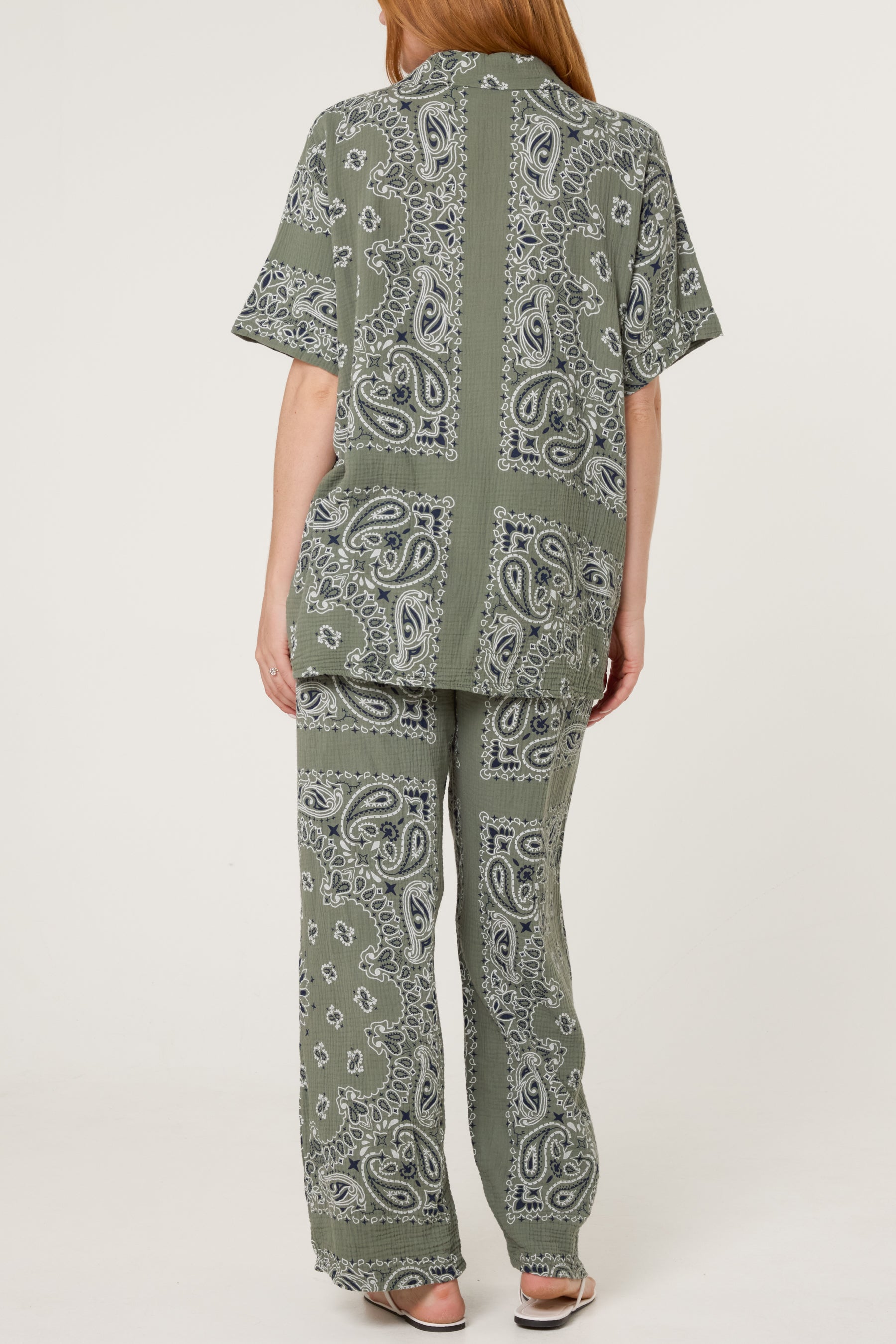 Button Through Shirt & Bandana Trousers