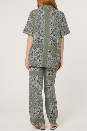 Button Through Shirt & Bandana Trousers