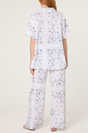 Button Through Shirt & Bandana Trousers