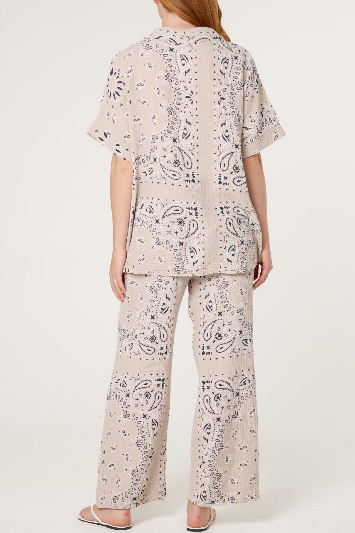 Button Through Shirt & Bandana Trousers