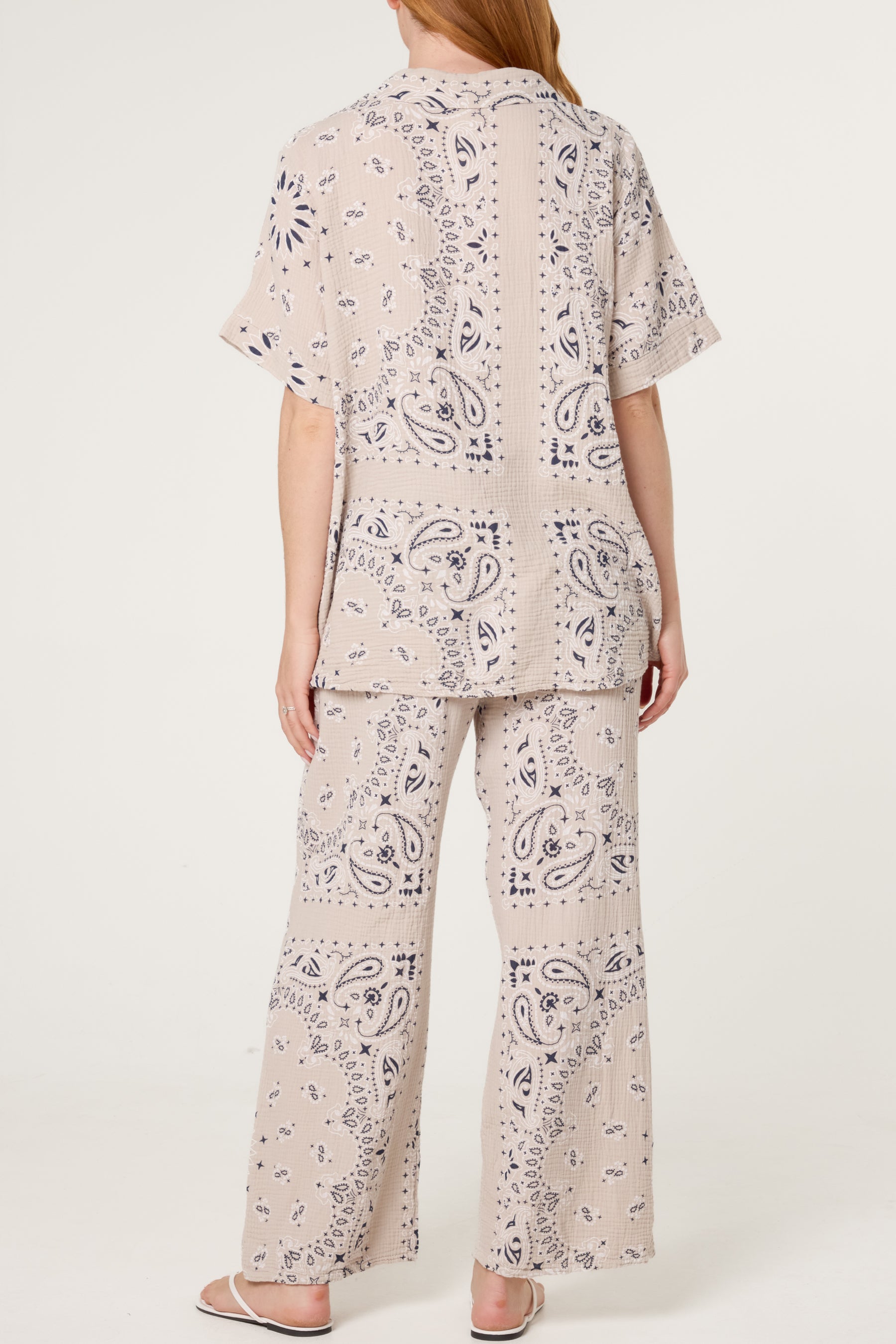 Button Through Shirt & Bandana Trousers