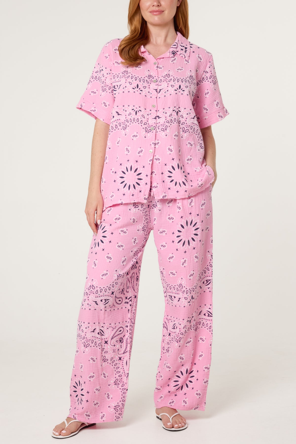 Button Through Shirt & Bandana Trousers