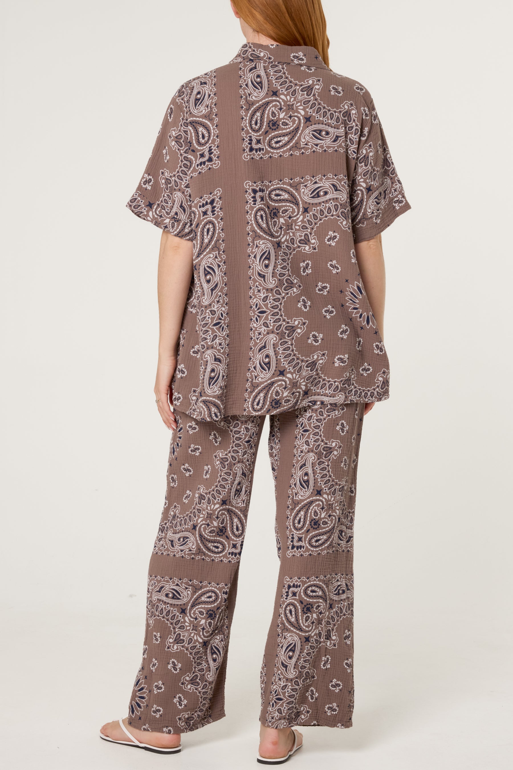 Button Through Shirt & Bandana Trousers