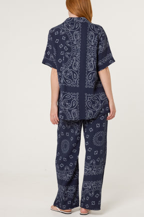 Button Through Shirt & Bandana Trousers