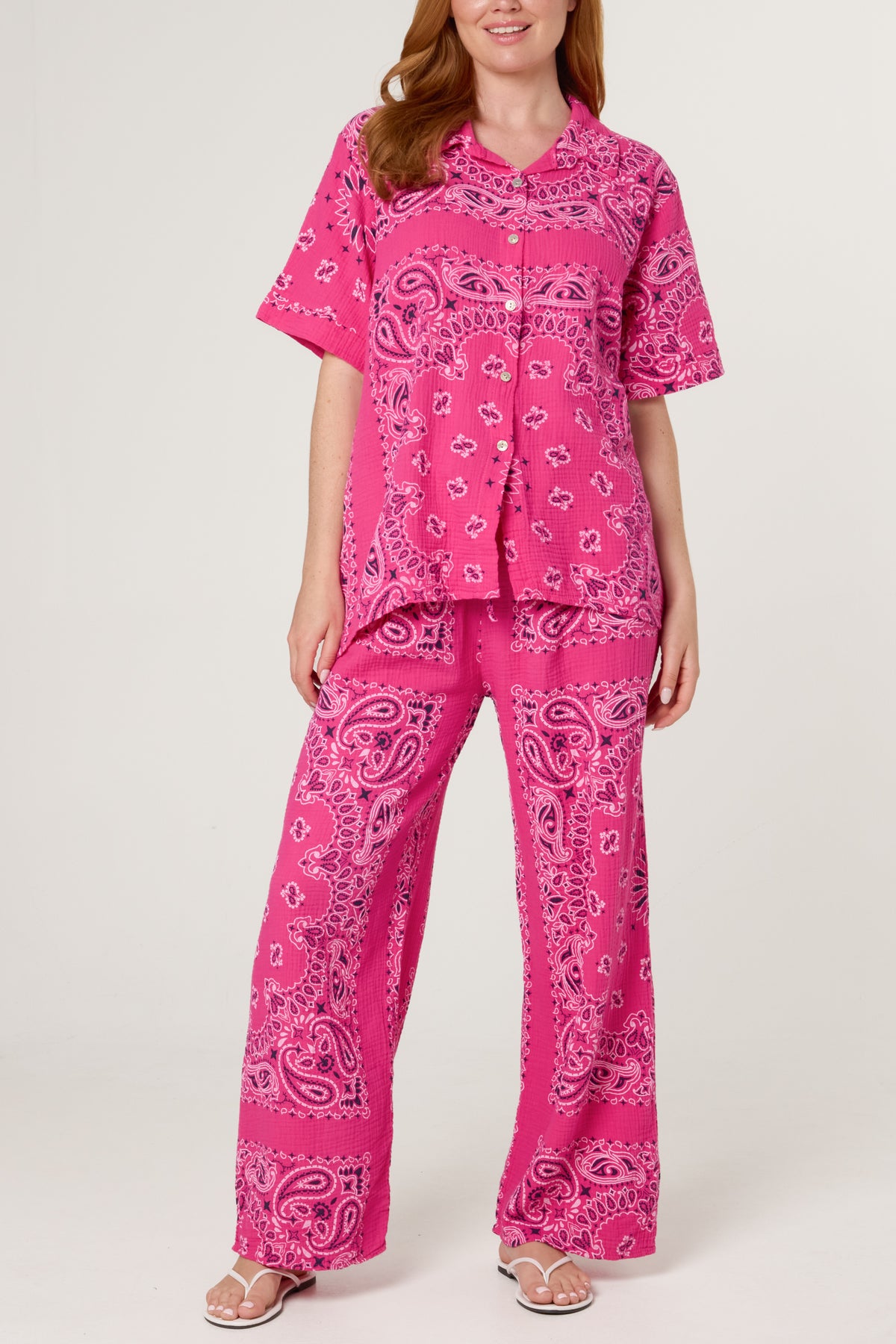 Button Through Shirt & Bandana Trousers