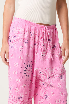 Bandana Trouser With Tie Front & Pockets