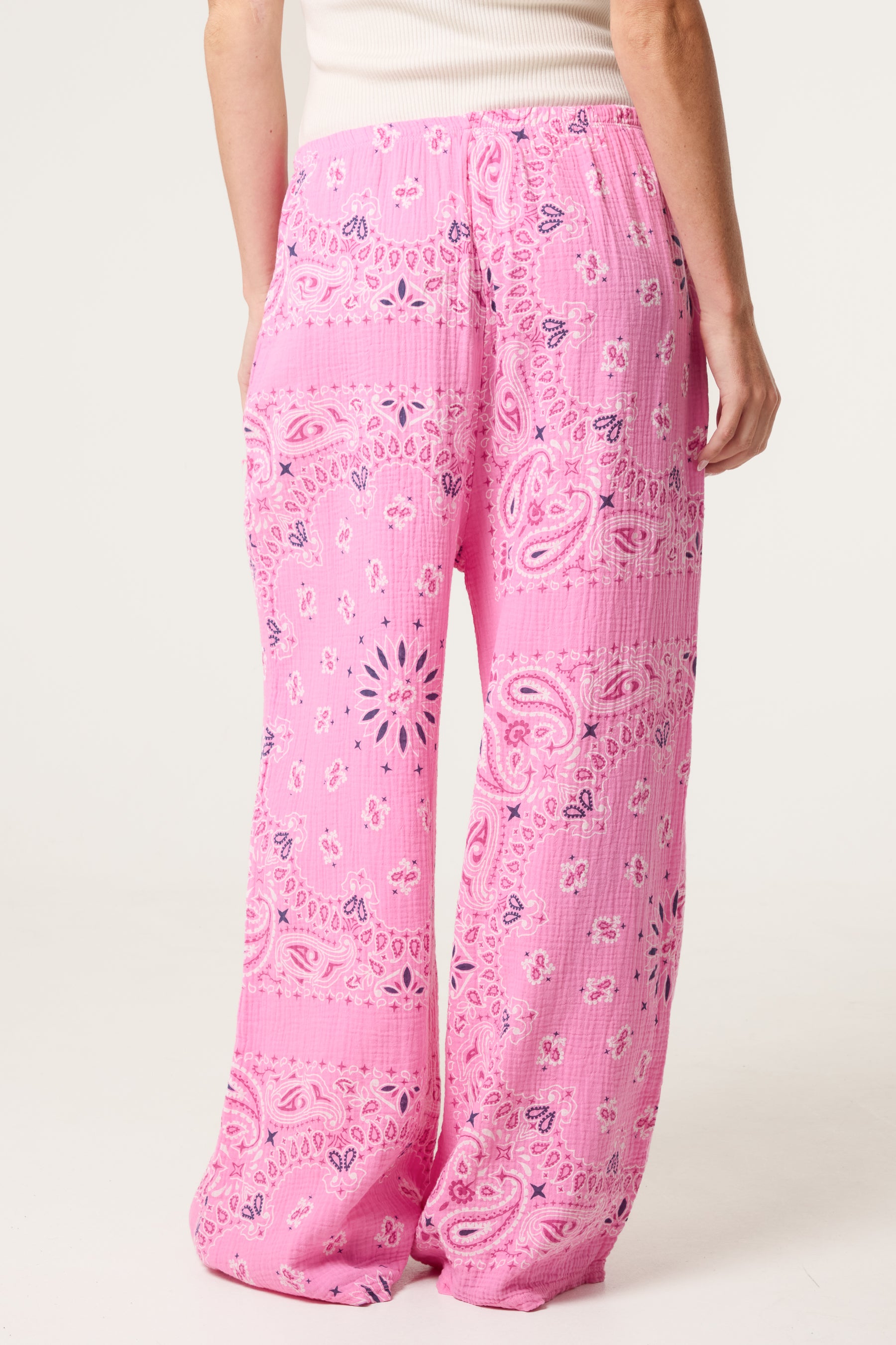 Bandana Trouser With Tie Front & Pockets