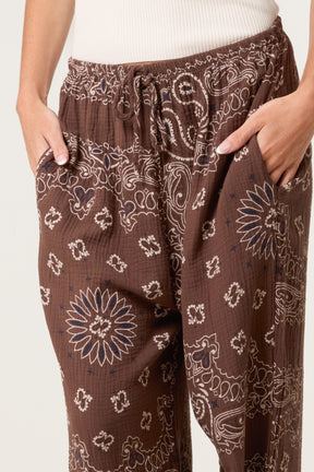 Bandana Trouser With Tie Front & Pockets