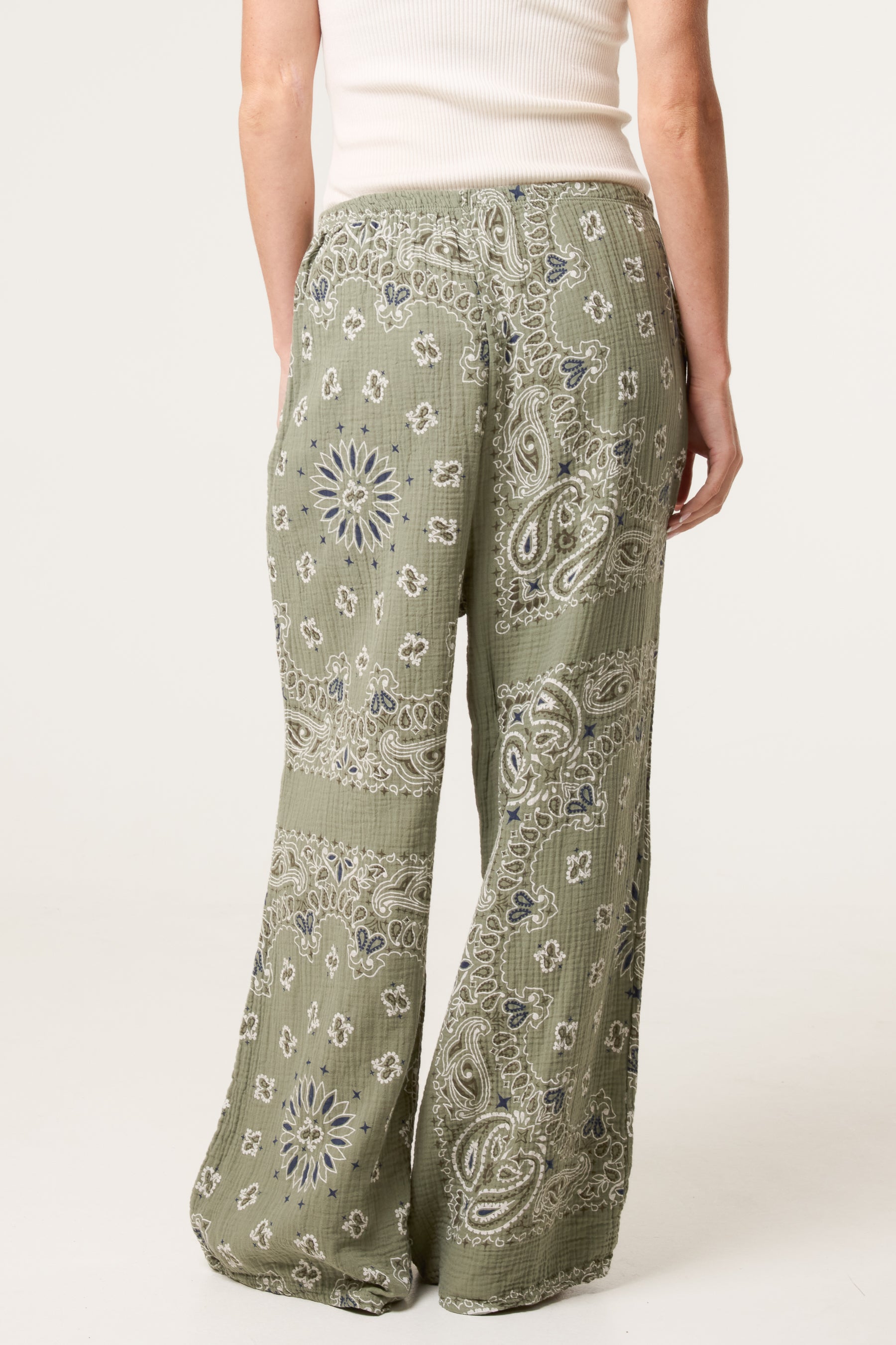 Bandana Trouser With Tie Front & Pockets