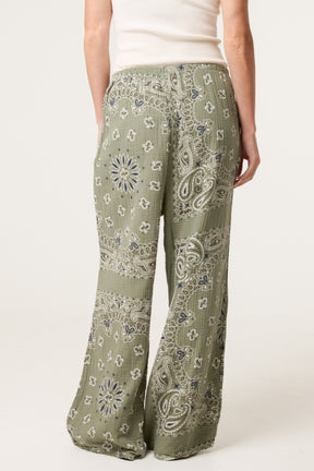 Bandana Trouser With Tie Front & Pockets