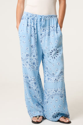 Bandana Trouser With Tie Front & Pockets