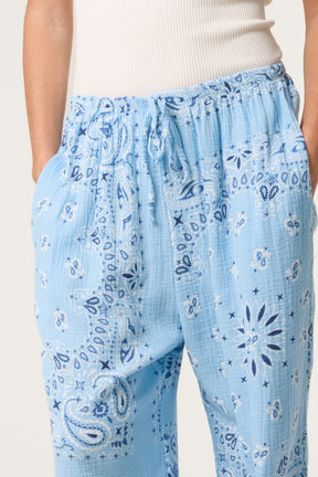 Bandana Trouser With Tie Front & Pockets