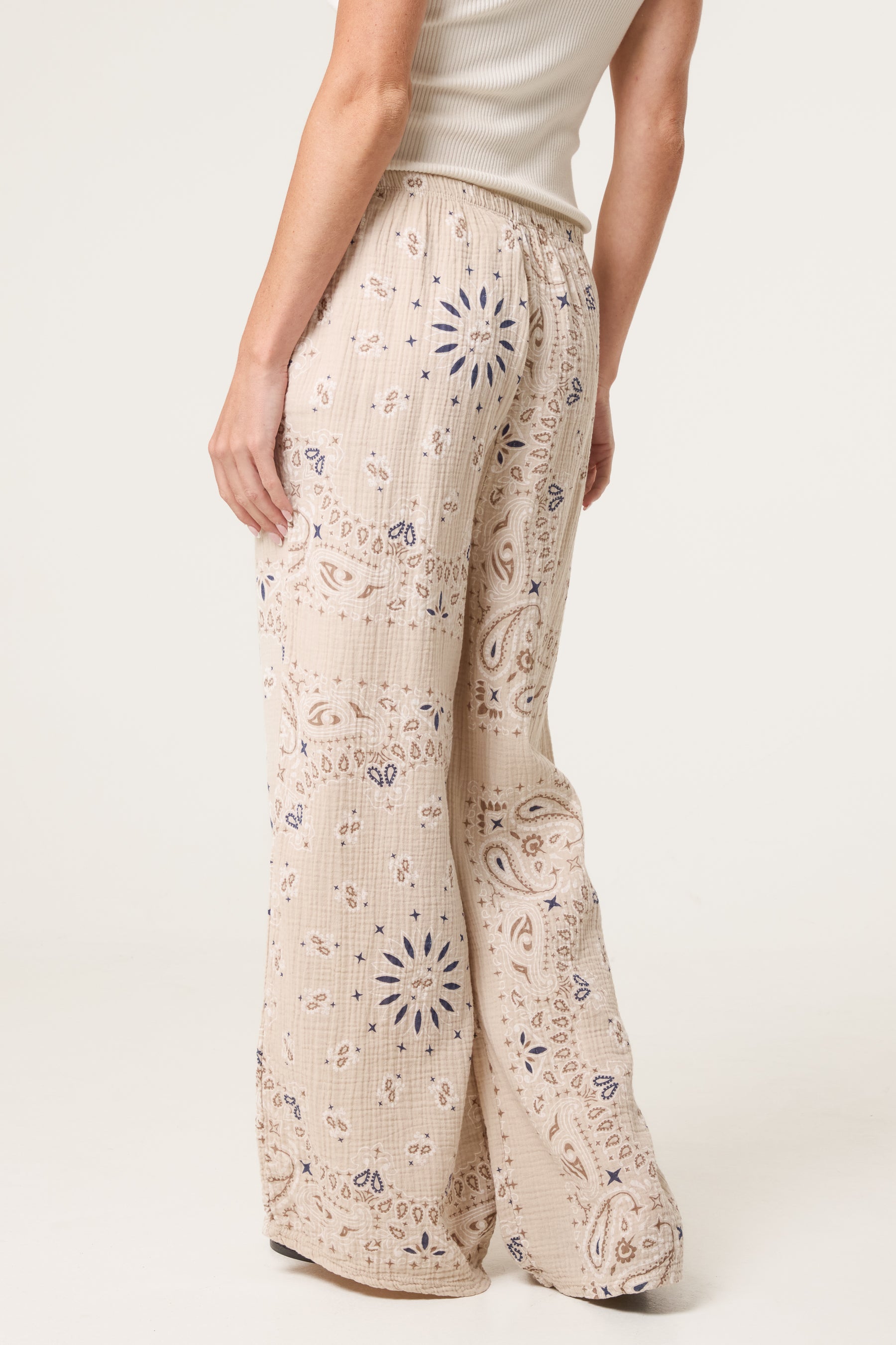 Bandana Trouser With Tie Front & Pockets