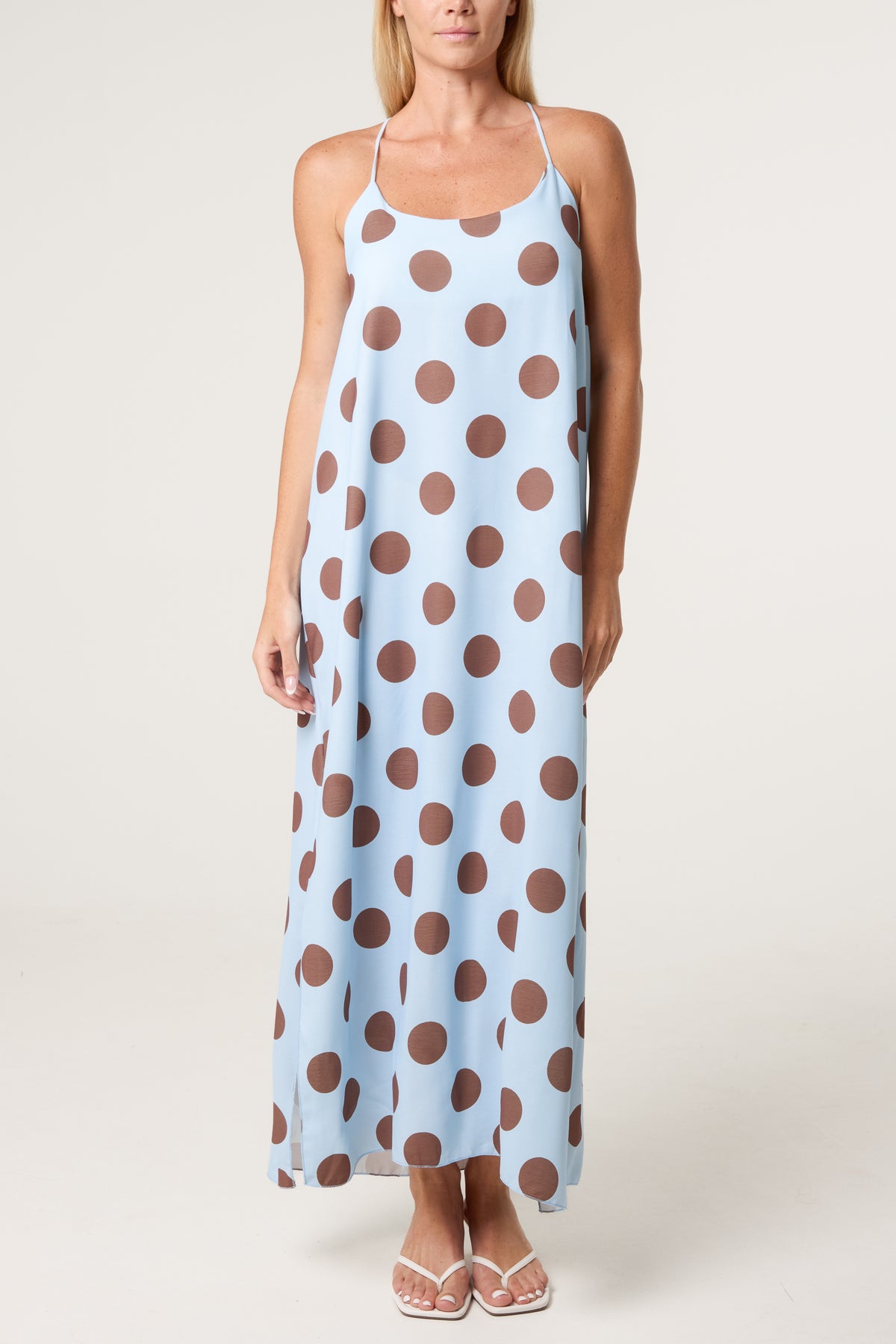 Polka Dot Strappy Dress