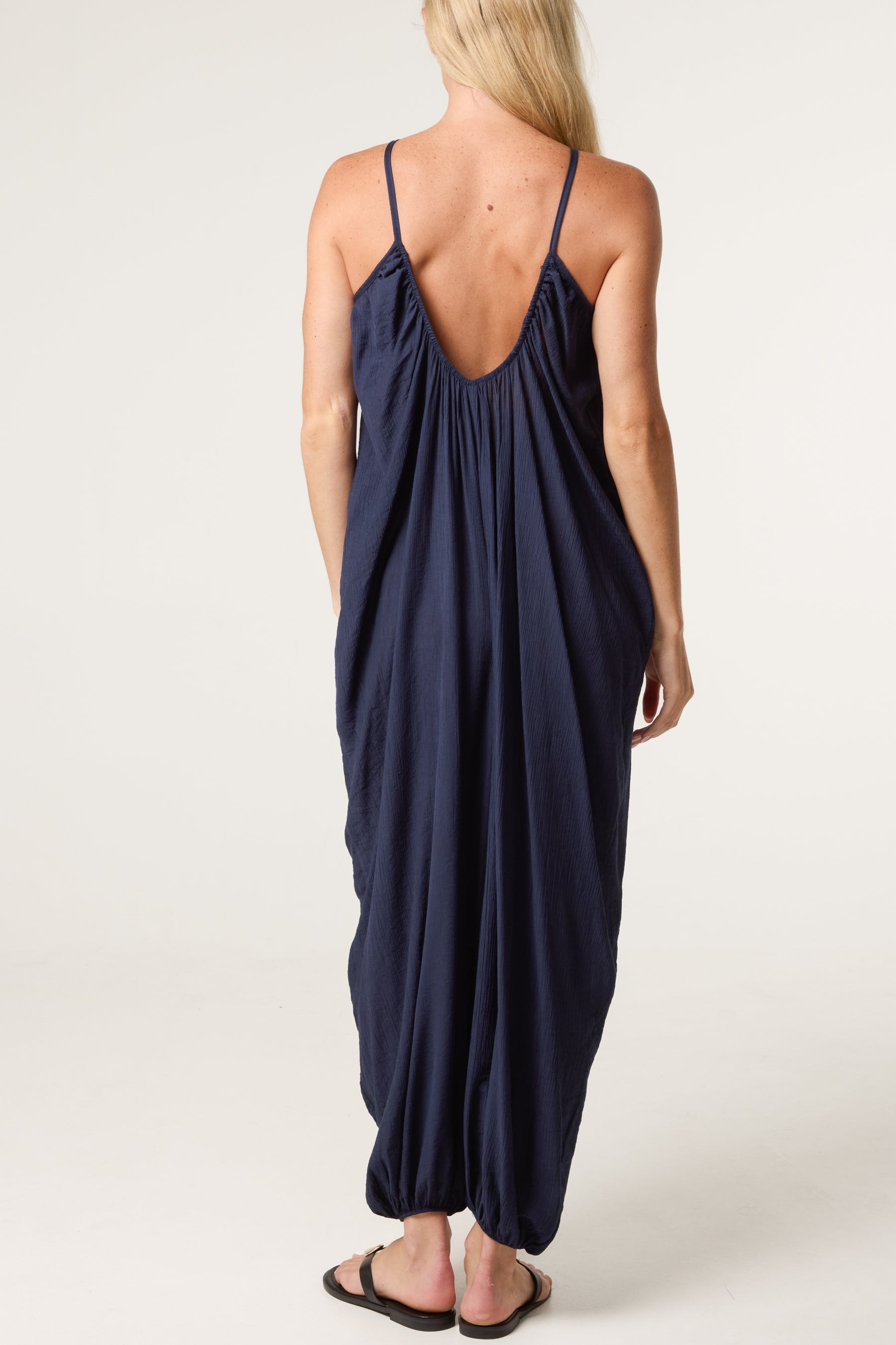 Crinkle Fabric Cami Jumpsuit