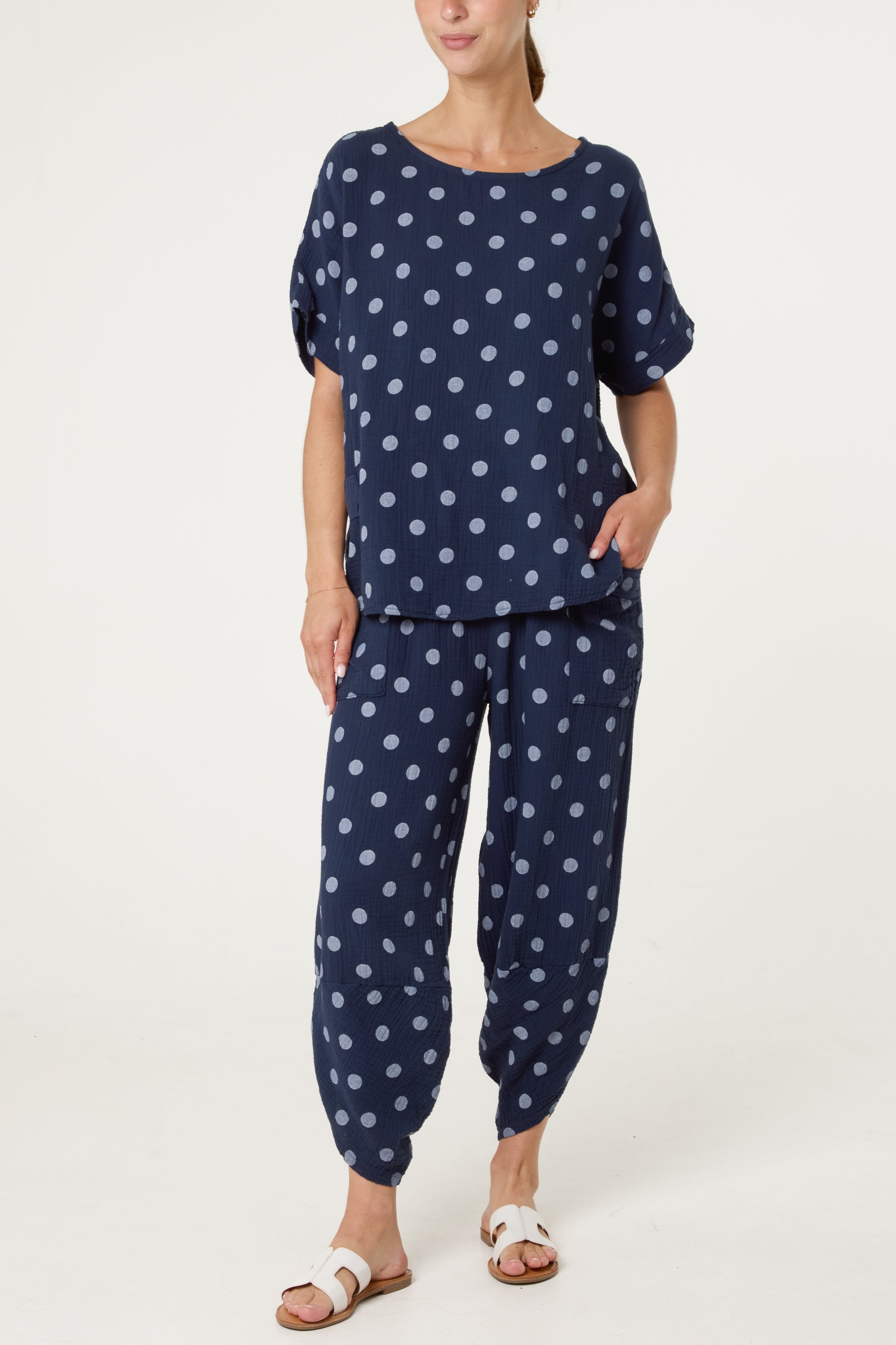Cheesecloth Polka Dot Co-Ord
