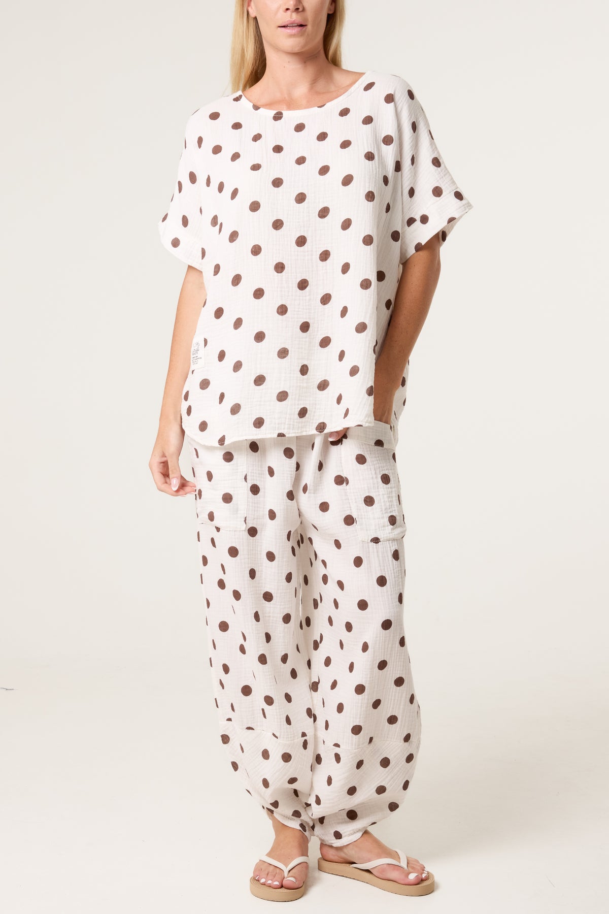 Cheesecloth Polka Dot Co-Ord