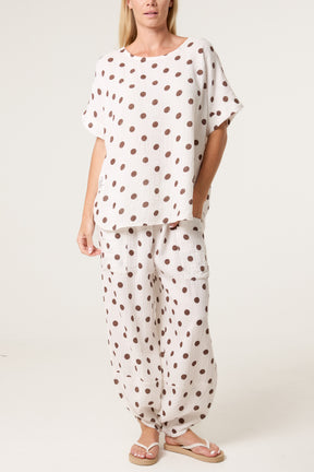Cheesecloth Polka Dot Co-Ord