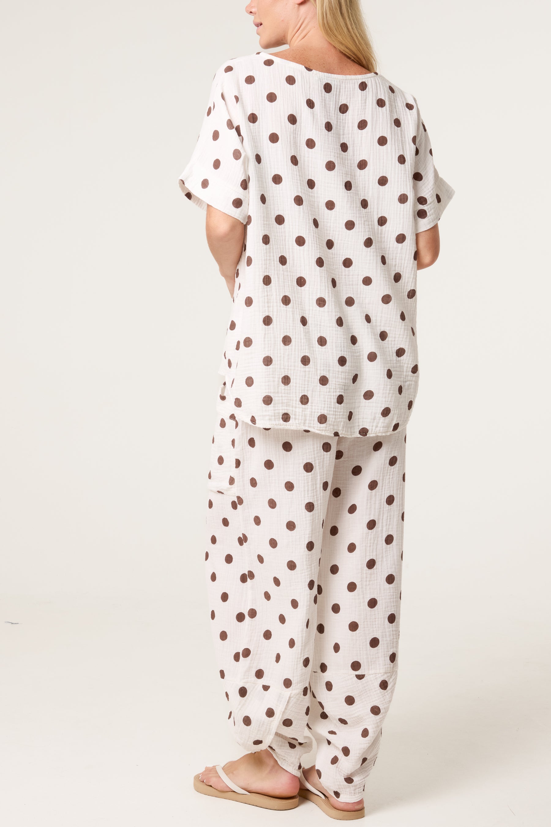 Cheesecloth Polka Dot Co-Ord