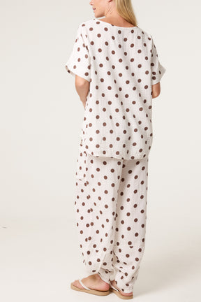 Cheesecloth Polka Dot Co-Ord